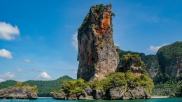 The Ao Nang Tower. A rocky island near Ao Nang Beach in Krabi province