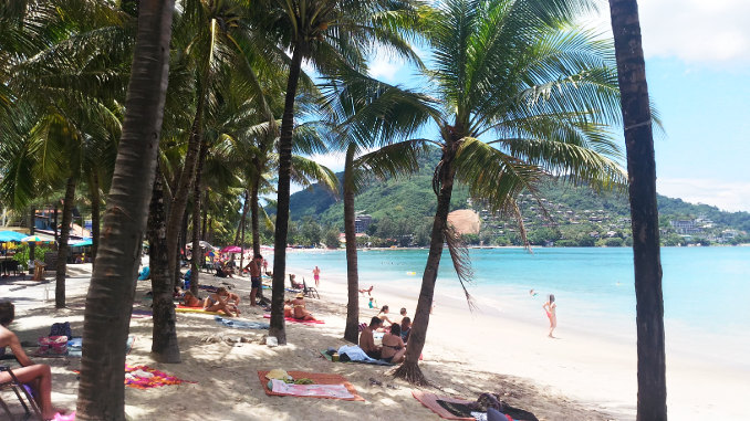 Phuket Tourist Beach on Phuket Thailand