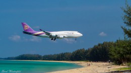 Thai Boeing 747 at Phuket Airport